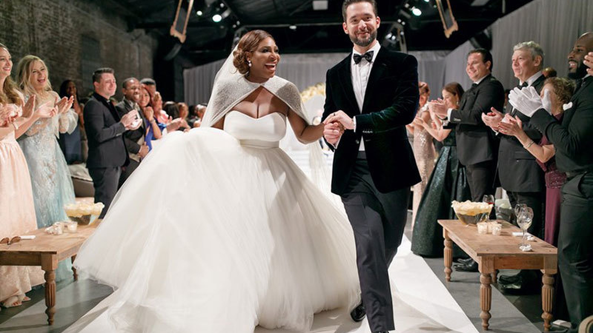 VIDEO / Serena Williams, imagini nemaivăzute de la nunta fastuoasă cu Alexis Ohanian! Ce regulă de aur a încălcat sora sportivei