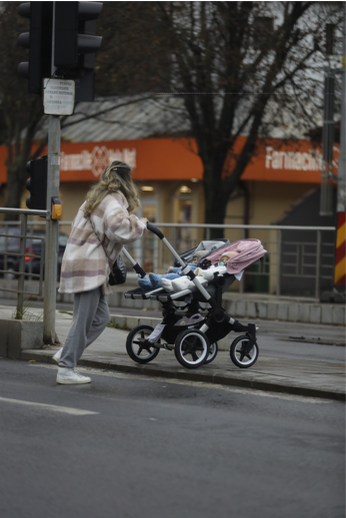 Alina Laufer a ieșit la plimbare cu gemenii de nouă luni