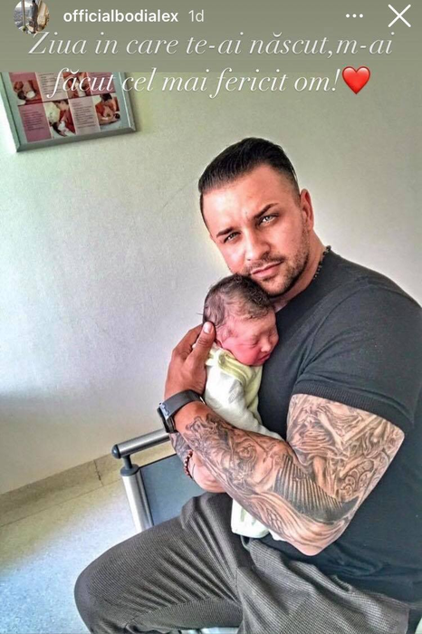 Alex Bodi cu Selena în primele ore de viață