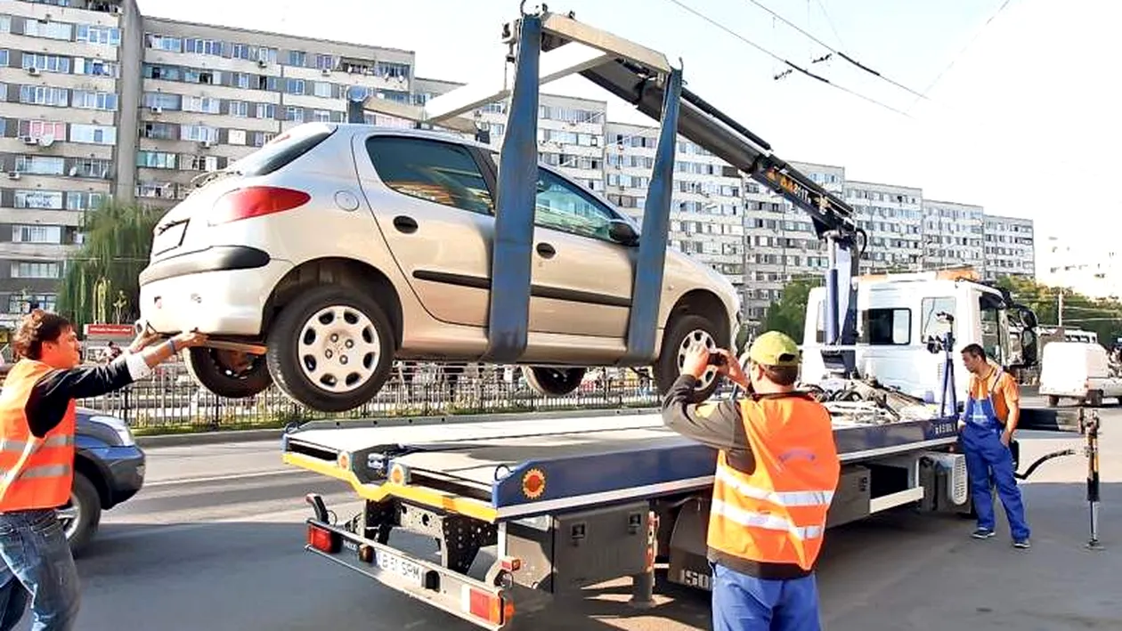 Atenție șoferi! Mașinile parcate neregulamentar în București vor fi ridicate