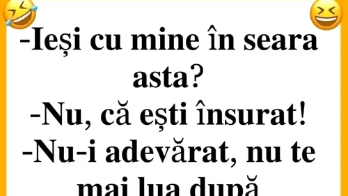 Bancul începutului de săptămână | Ieşi cu mine în seara asta?