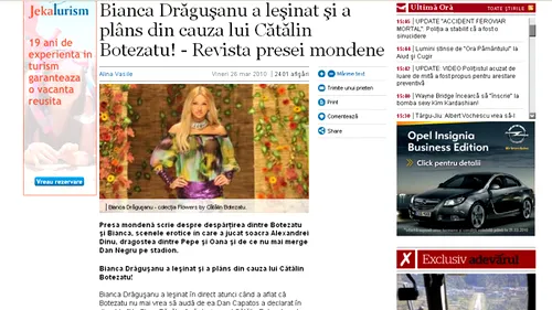 Exclusivitatea CANCAN - Bianca l-a inselat pe Bote cu printul Cristea -  preluata de toata presa din Romania!