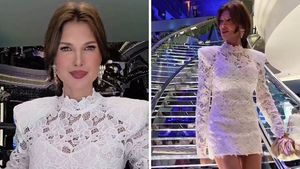 Cât costă rochia purtată de Monica Bîrladeanu în croaziera de sărbători. Soția lui Valeriu Gheorghiță nu s-a uitat la bani