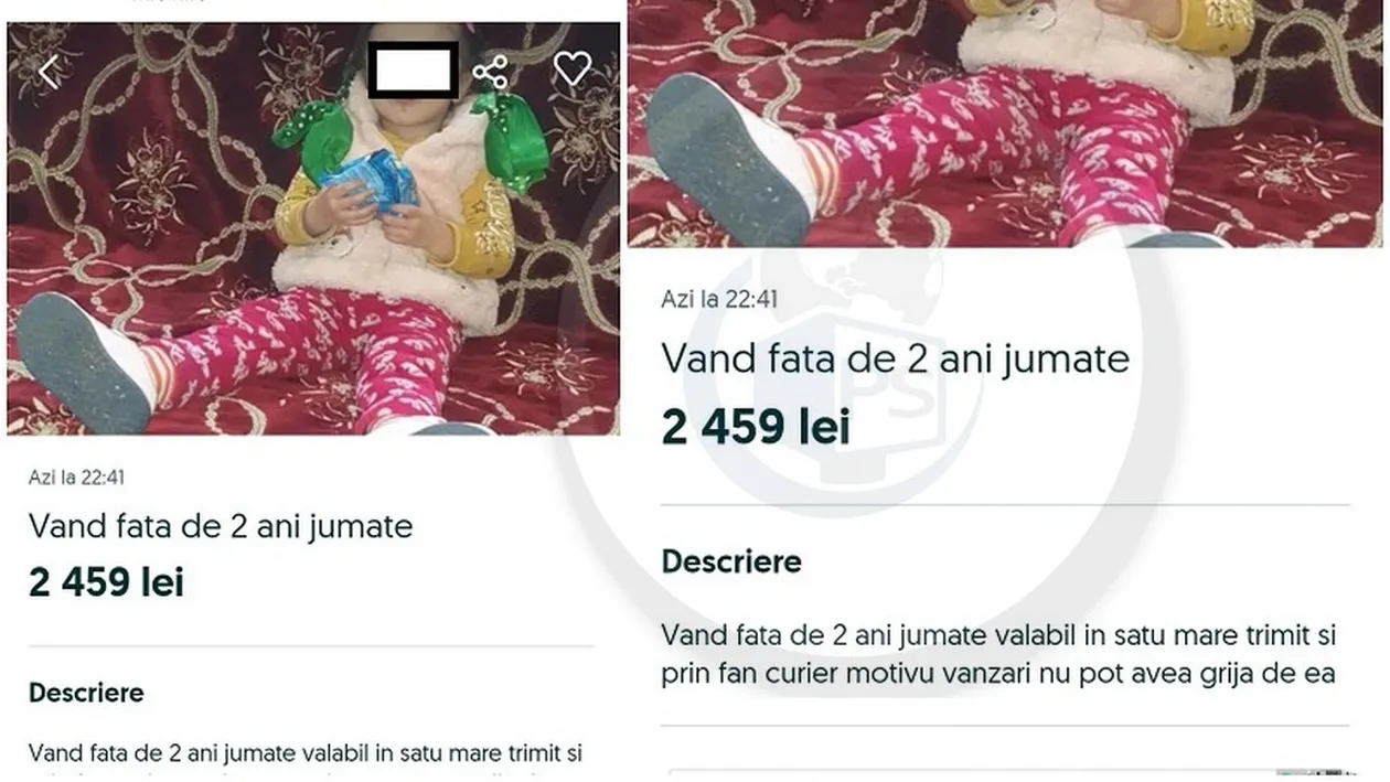 “Ofertă” incredibilă pe OLX. “Vând fată de doi ani și jumătate!” Care este explicația anunțului