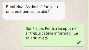 Bancul începutului de săptămână | "Aș dori să fac și eu un credit pentru locuință"