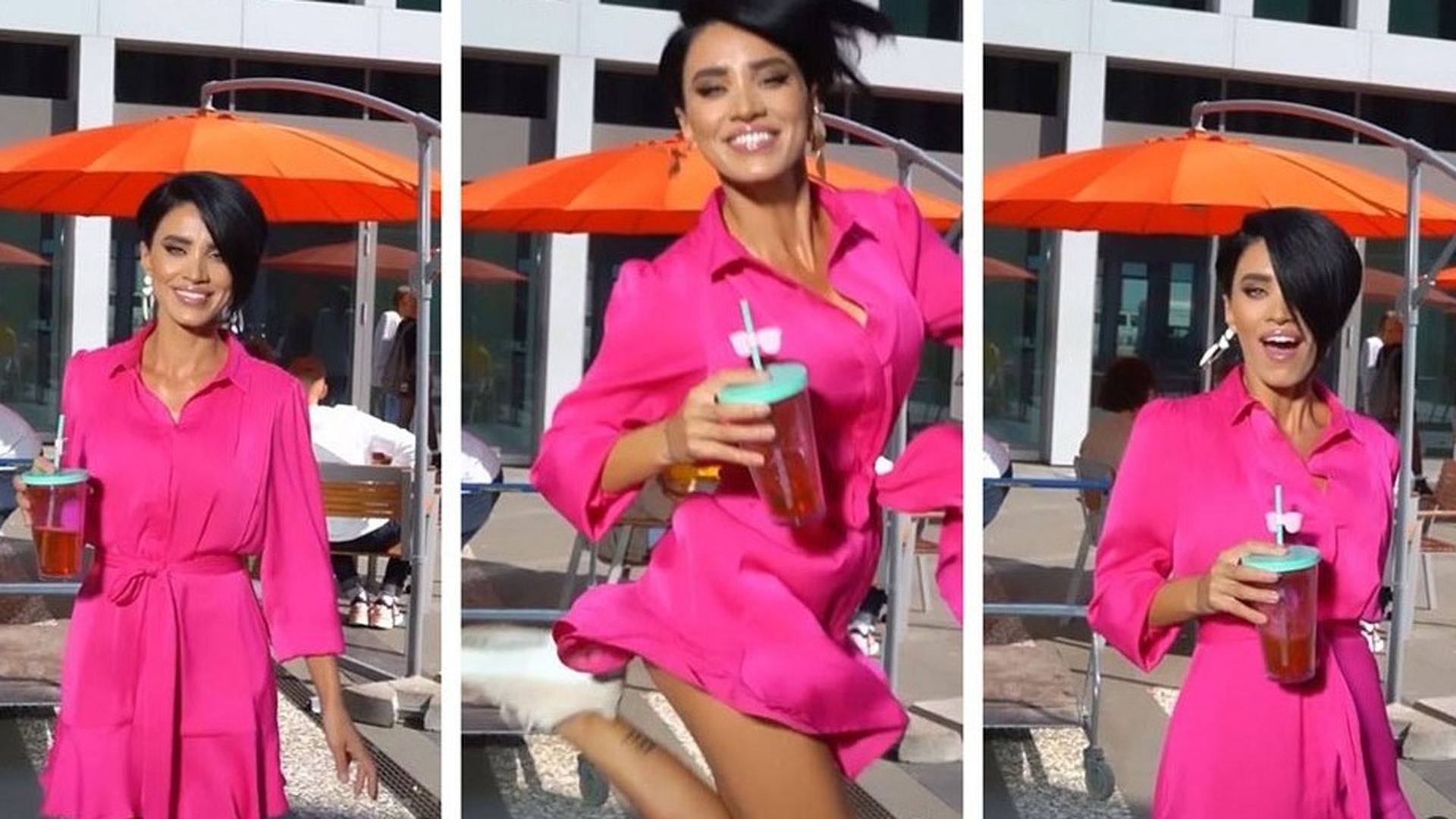 Adelina Pestrițu, cu lenjeria intimă la vedere după ce a refăcut o scenă cunoscută cu Marilyn Monroe! Scenele incitante au fost văzute de câțiva bărbați | VIDEO