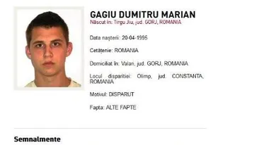 Dumitru Marian Gagiu, tânărul dispărut în valurile Mării Negre în 2019, nu a fost nici până acum găsit. În prezent este căutat de Poliția Română