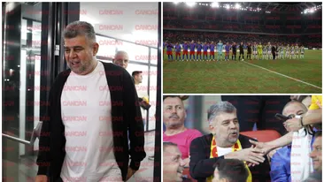 Cum a apărut Marcel Ciolacu în tribune, la meciul FCSB! Premierul României a fost luat cu asalt de suporteri
