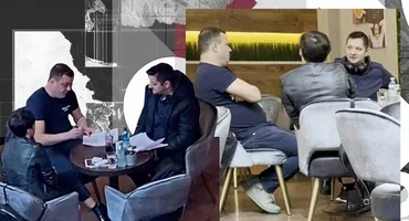 Octavian Strunilă și Leonid Doni, întâlnire la o cafenea din mall. Robi polițistul și Manolo combinatorul, din Las Fierbinți, au bătut palma