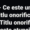 BANCUL ZILEI | Ce este un titlu onorific