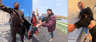 „Mergi la muncă!”. Reacțiile virale ale escrocilor prinși cu „alba-neagra” în Londra când un justițiar i-a marcat cu vopsea roșie