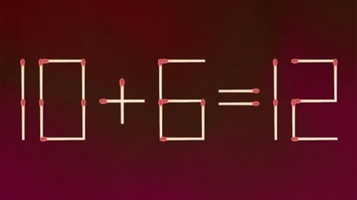 Test IQ cu chibrituri | Corectați 10+6=12, mutând un singur băț!