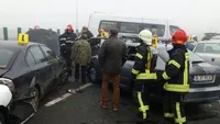 Accident de proportii pe A2! 11 autoturisme sunt implicate