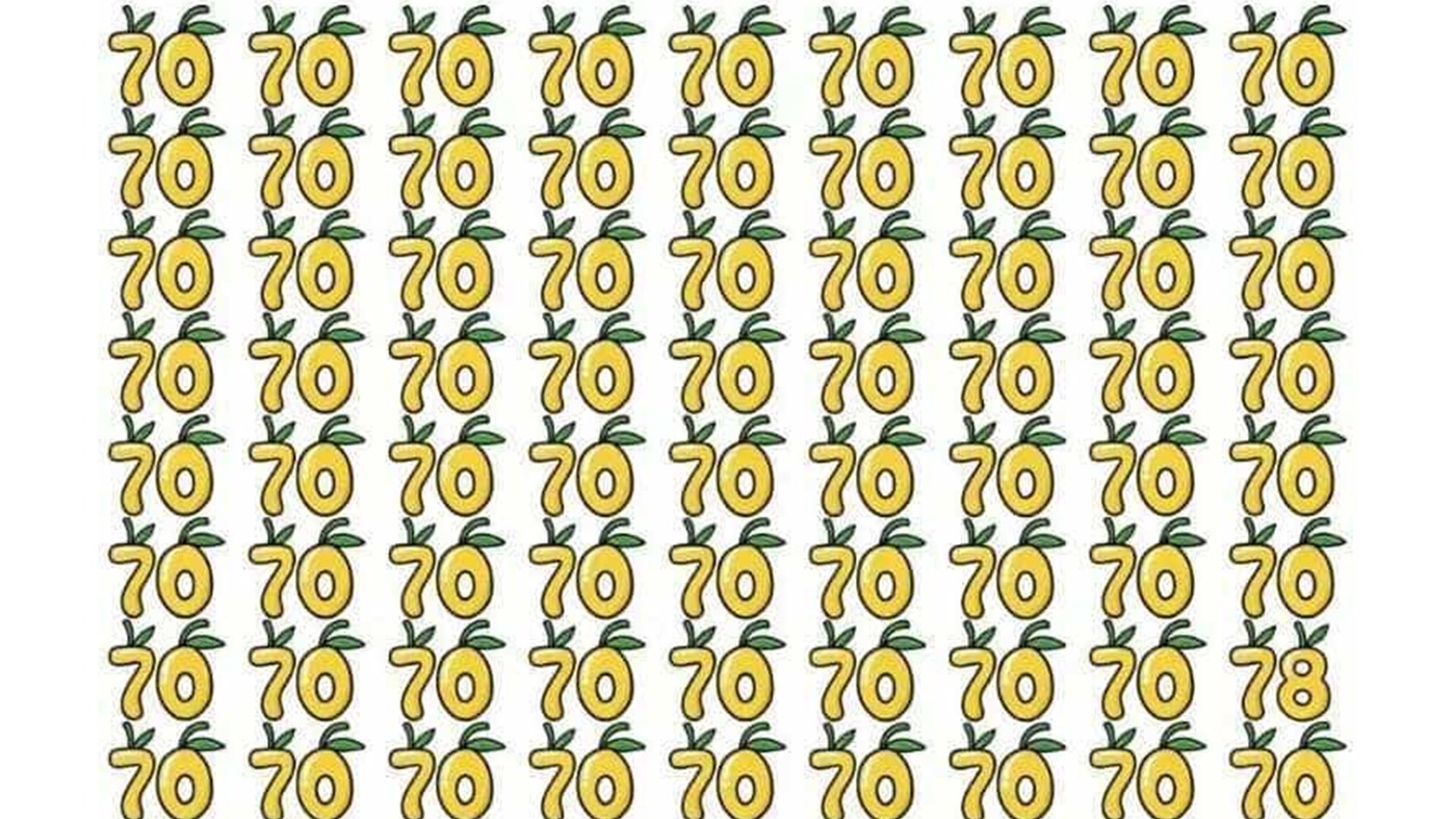 Test de perspicacitate | Găsiți numărul 78 "camuflat" printre 70, în cel mult 7 secunde