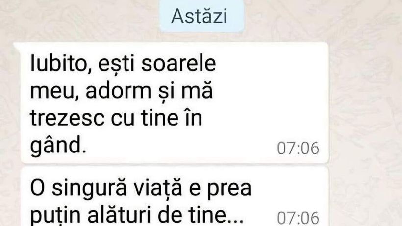 BANC | „Iubito, ești soarele meu, adorm și mă trezesc cu tine în gând”