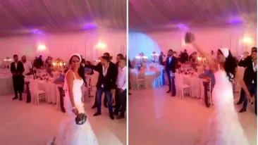 Bataie pe buchetul miresei la nunta fetei lui Fane Spoitoru! Uite ce personaj-surpriza s-a inghesuit printre domnisoare!