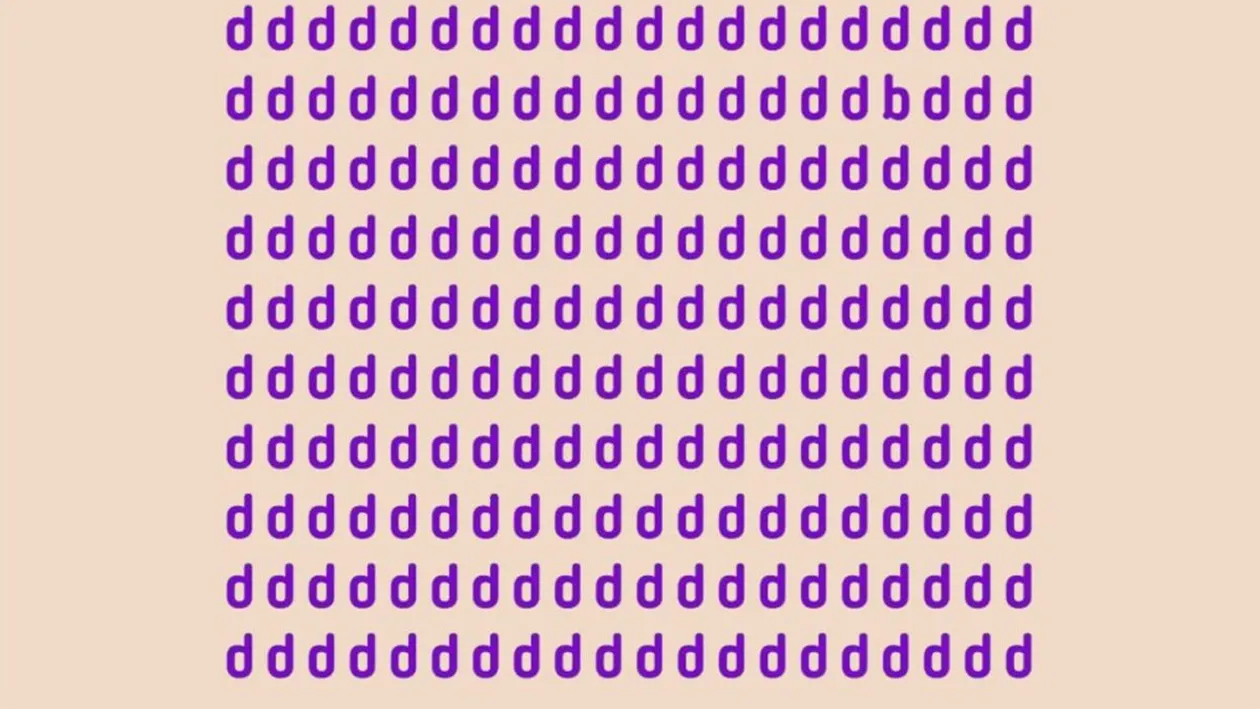 TEST IQ | Nu toate literele din această imagine sunt d. Găsiți-o pe cea diferită!