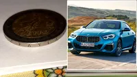 Aceasta este moneda de 2 euro, cu defect, care se vinde cu prețul unui BMW, în România