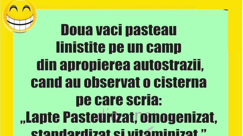 BANCUL ZILEI | Vacile și laptele pasteurizat