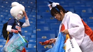 Devastați după eșecul cu Belgia, fanii japonezi au impresionat întreaga lume! Cu lacrimi în ochi, ei au strâns gunoiul din tribune