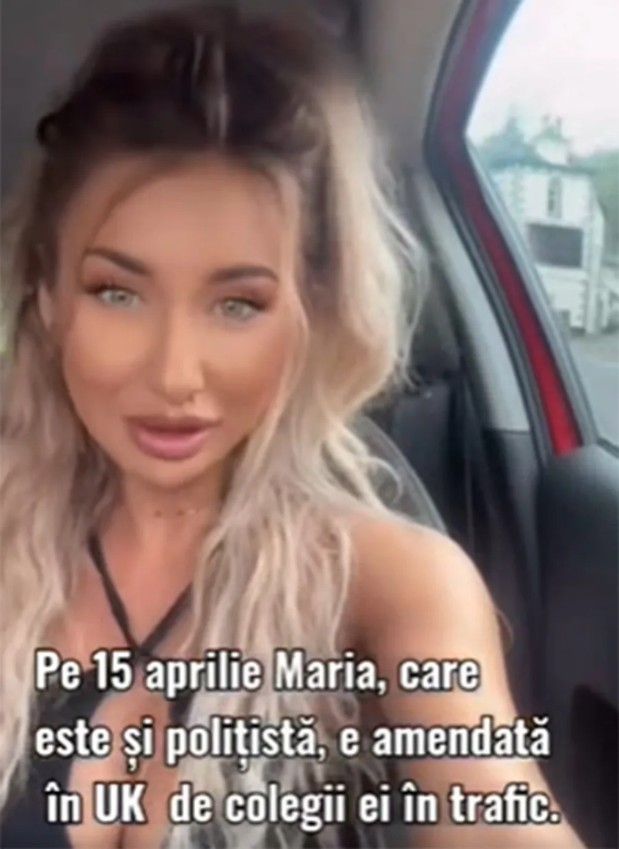 Maria Avram a luat amendă de la colegii din trafic. Sursă foto: Facebook