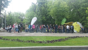 Imaginile au fost surprinse in Parcul Herastrau! De ce stateau la coada toti acesti bucuresteni