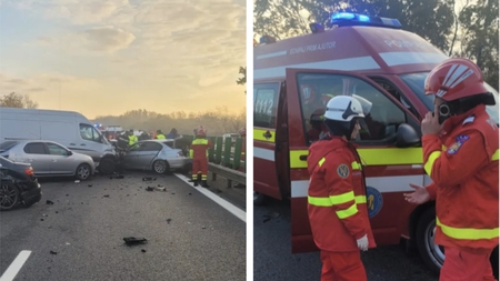 Grav accident rutier cu 23 de persoane implicate pe A3! S-a activat planul roșu