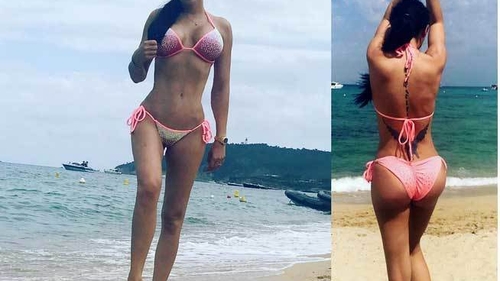 Brigitte arată senzaţional din toate poziţiile în costumul de baie! S-a ”expus” după ce a anunţat divorţul de Ilie!