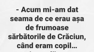 BANCUL ZILEI | „Acum mi-am dat seama de ce erau frumoase sărbătorile de Crăciun”