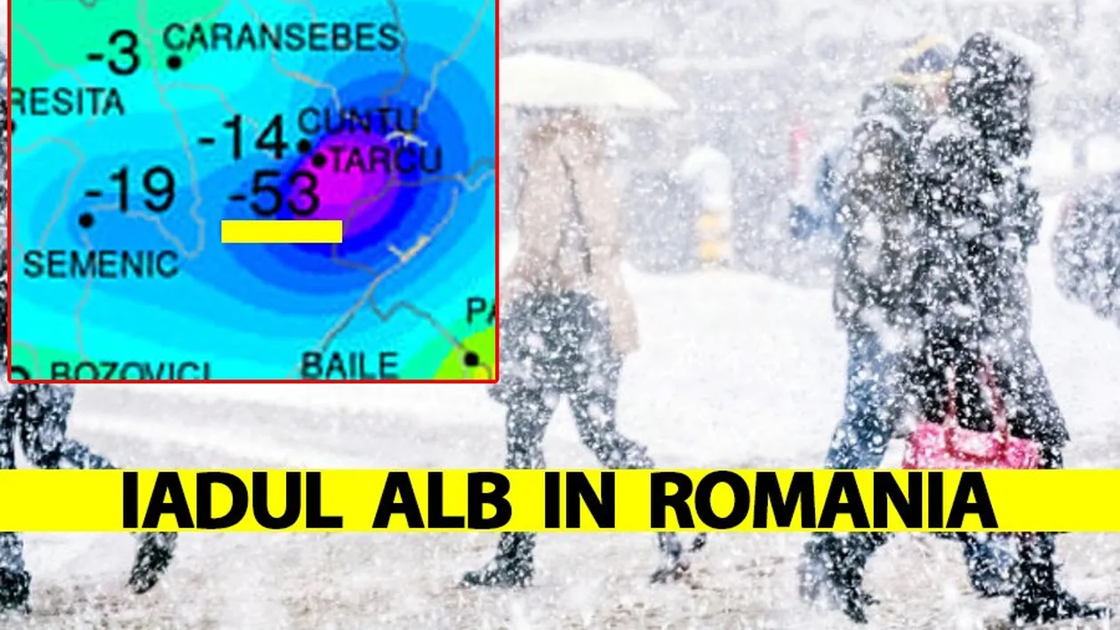 ANM, în alertă! Temperaturi de -53 de grade Celsius în România
