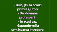 BANC | Bulă, știi să acorzi primul ajutor?