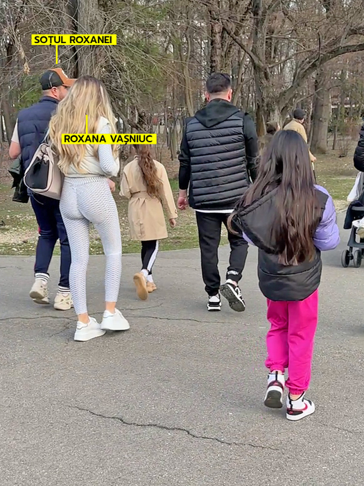 Roxana Vașniuc în parc cu familia și prietenii