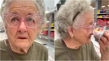 Reacția înduioșătoare a unei bătrâne care vede rafturile pline în supermarket. Prețurile mici au făcut-o să plângă! „Merită tot”