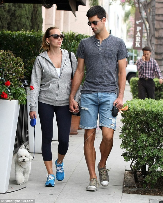 Novak Djokovic şi soţia sa, Jelena Ristic
