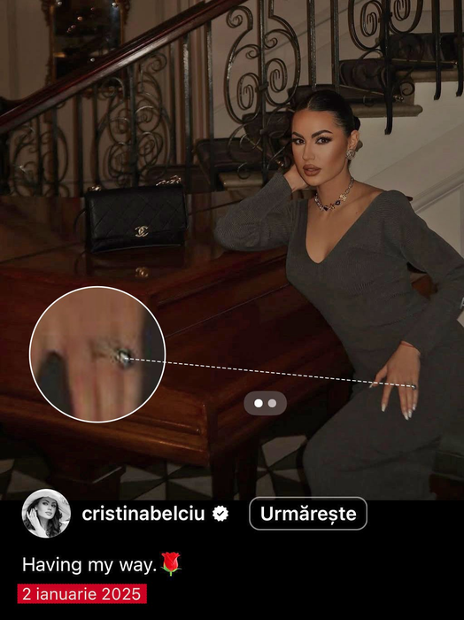 Inelul primit de Cristina Belciu de la Cabron