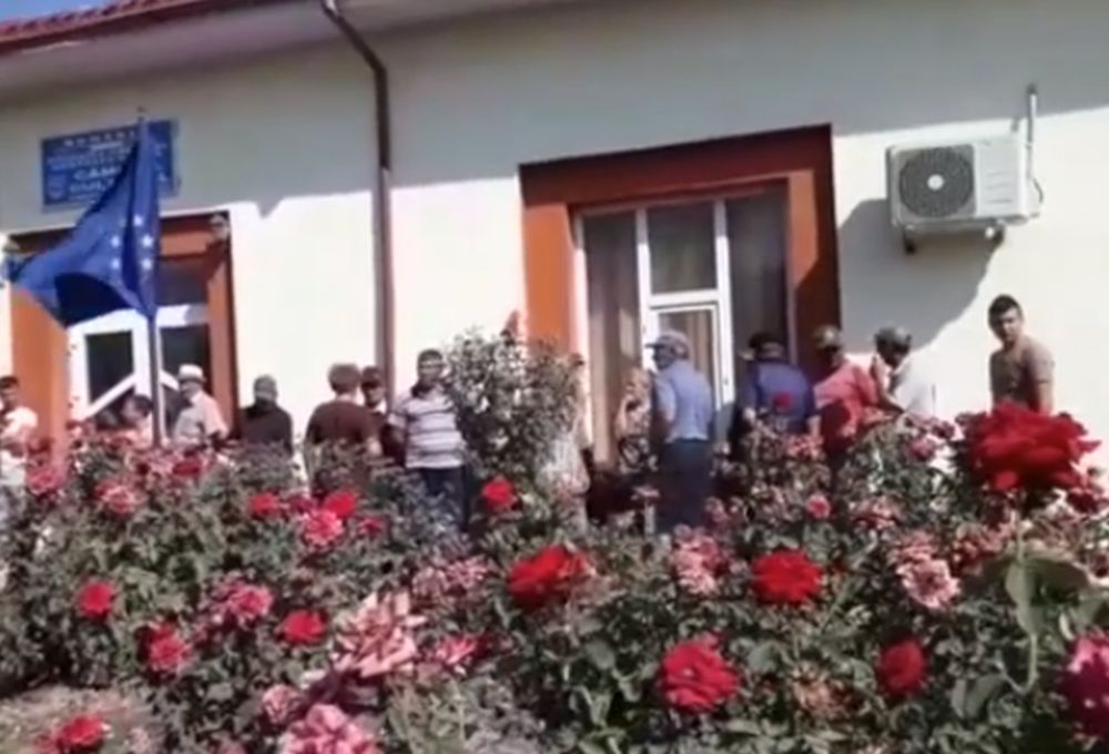 Sute de oameni au stat la coadă la primăria din Brăila pentru a primi despăgubiri pentru porcii omorâți din cauza pestei porcine