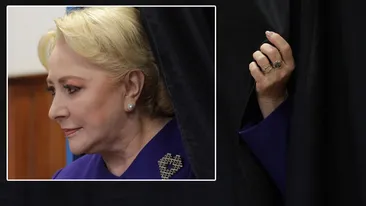 Cum a apărut îmbrăcată Viorica Dăncilă la vot, azi-dimineață la ora 8:04