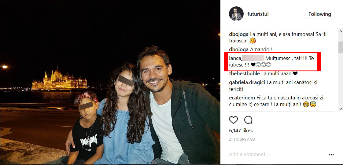 Ianca s-a bucurat enorm după ce a văzut mesajul primit de la tatăl ei