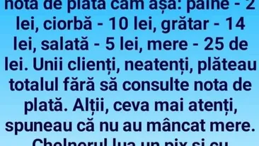 BANC | Chelnerul ardelean și... merele