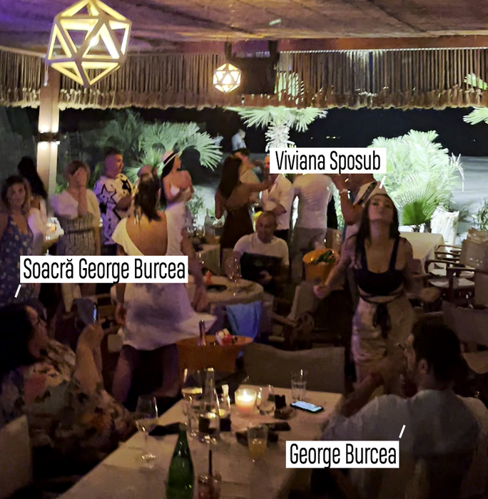 Viviana Sposub, George Burcea și ”soacra” lui s-au distrat, în club, la mare
