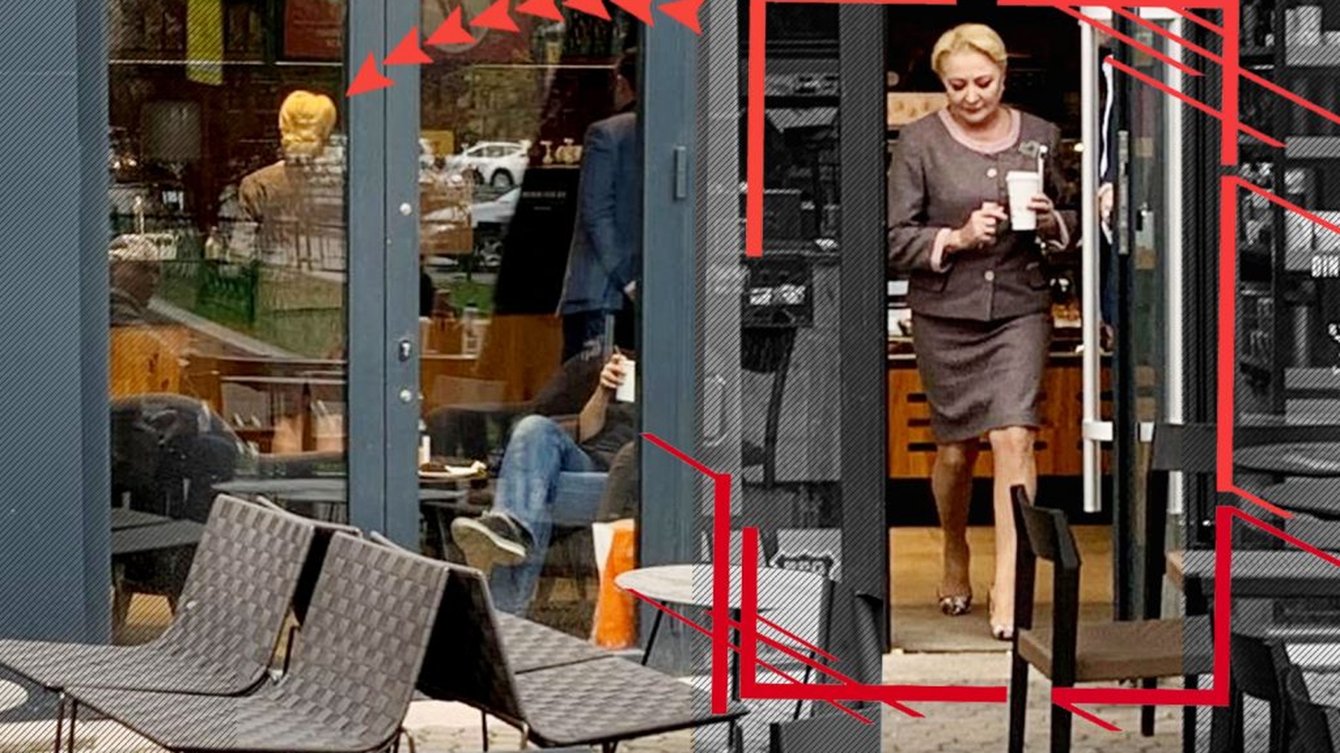 Apariție neașteptată a fostului premier! Viorica Dăncilă, fotografiată la coadă la Starbucks
