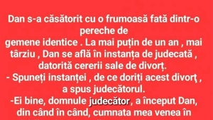 BANC | Dan s-a căsătorit cu o frumoasă fată dintr-o pereche de gemene identice