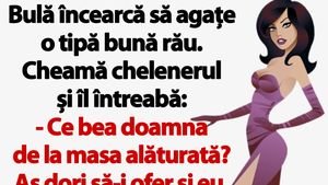 BANC | Bulă încearcă să agațe o tipă bună rău. Cheamă chelenerul și îl întreabă
