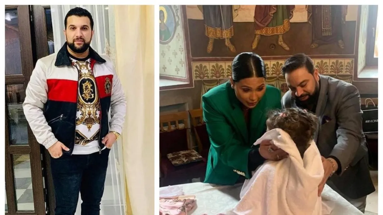 FOTO. Tzancă Uraganu, botez împărătesc pentru fetița lui. Nașii Florin Salam și Roxana Dobre au fost la înălțimea evenimentului