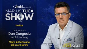 Marius Tucă Show începe marți, 24 februarie, de la ora 20.00, live pe Gândul. Invitat: prof. univ. dr. Dan Dungaciu