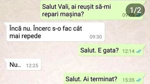 BANCUL ZILEI | "Salut, Vali! Ai reușit să-mi repari mașina?"