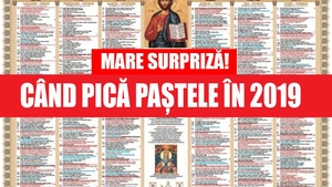PAŞTE 2019: Când pică Paştele anul viitor! A fost aprobat cel mai nou calendar crestin ortodox 2019