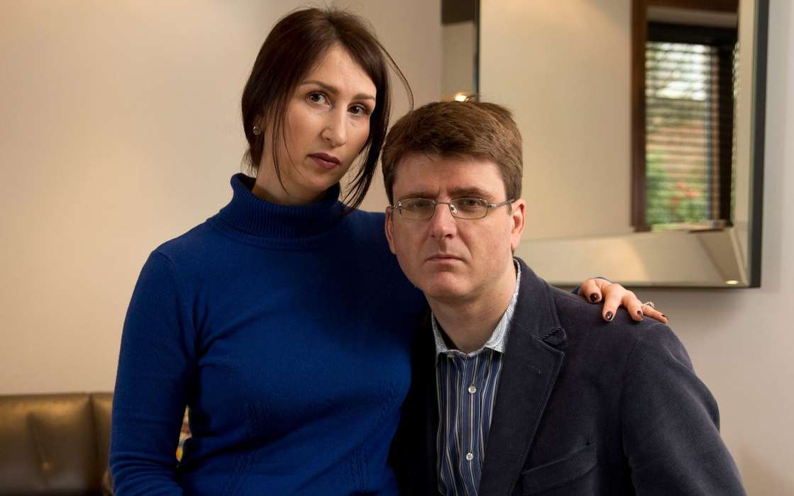 Adriana Constantinescu și Alexander Adamescu în casa lor din Londra (Foto: telegraph.co.uk)