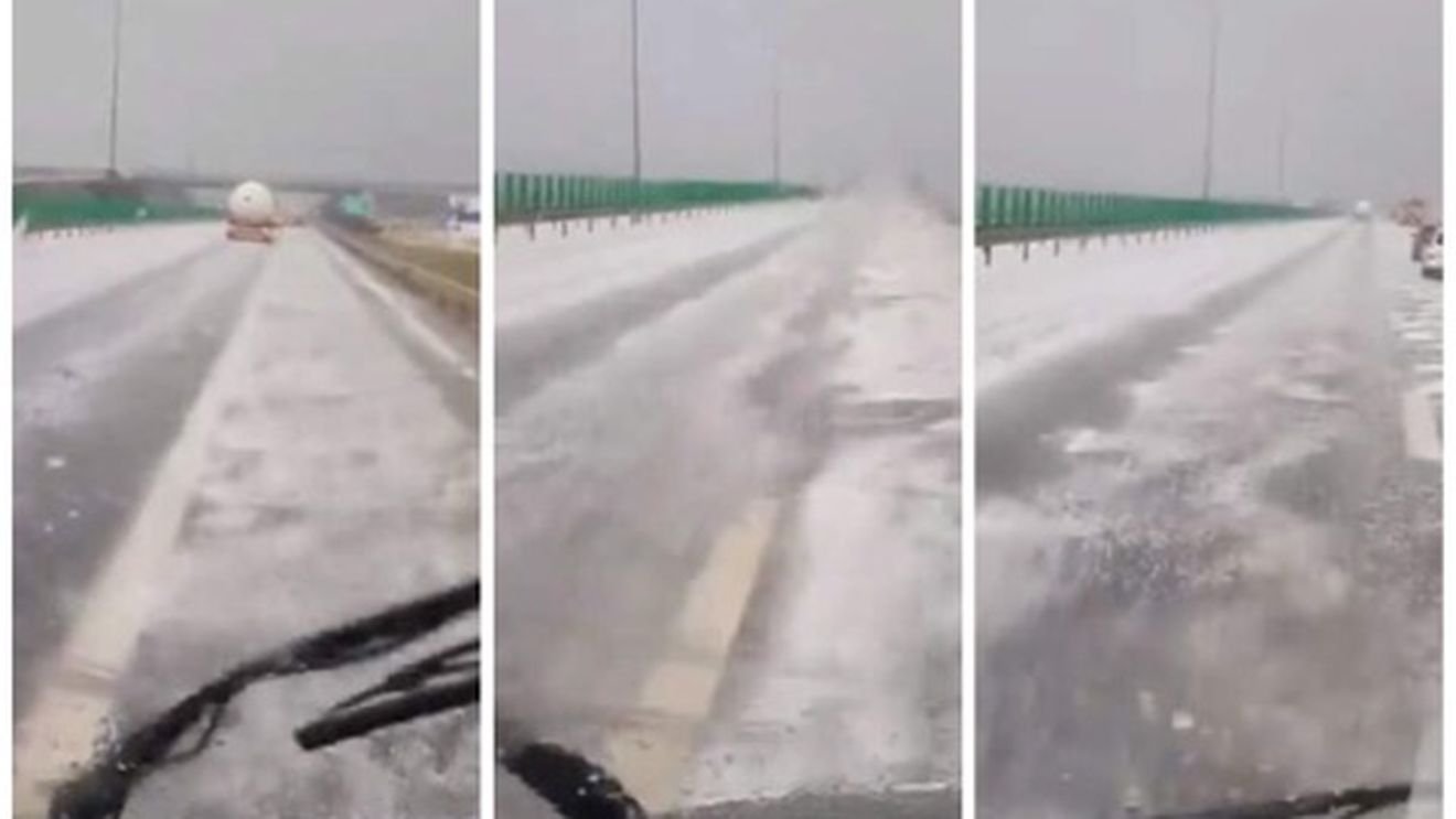 Urgia a lovit azi pe Autostrada Soarelui. Gheața a acoperit drumul spre Constanța