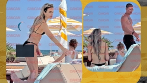 Mămicuța influenceriță a arătat tot! Masculii n-au mai ținut cont că soțul e lângă ea și... Ella a rupt plaja-n două!